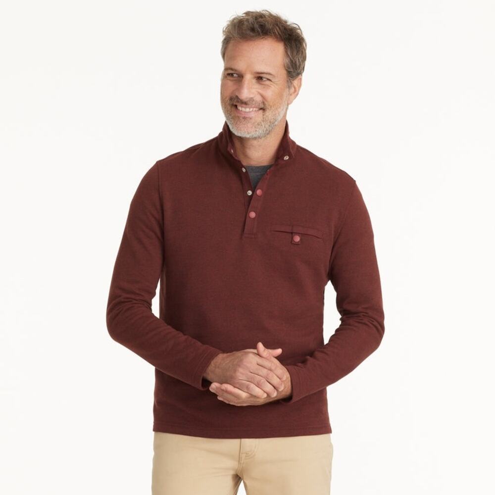 UNTUCKit Fleece Pullover Brick Red / Dre Size Large